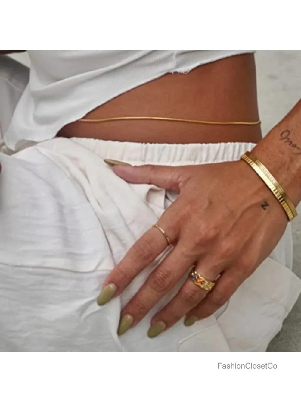 18k Gold Plated Chunky Open Bangle Cuff Bracelet, Adjustable, Trendy Statement